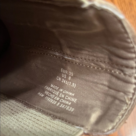H&M HEELED CHELSEA BOOTS Tan Size 8 - Picture 10 of 11